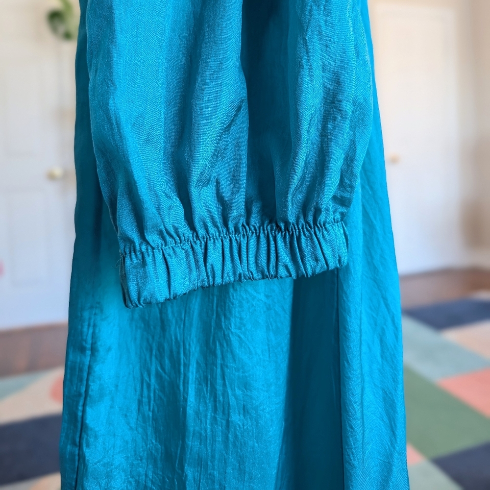 Basic Editions Teal Windbreaker Pants - image 9